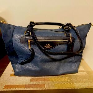 Dark blue Coach tote